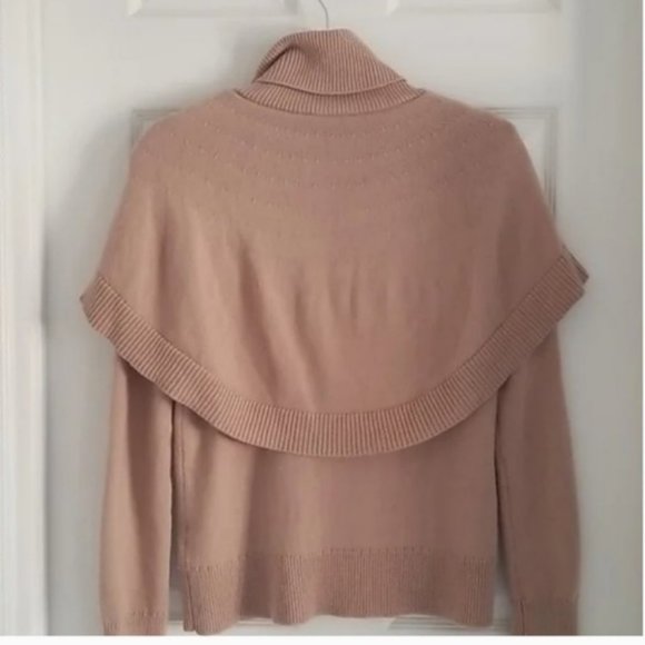 kate spade madison avenue loriot pink turtleneck capelet sweater small nwot - Picture 9 of 16